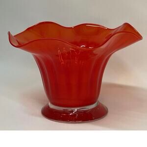 Multicolor Blue/Green/Red Glass Cup 7 in. DAE Glass original.